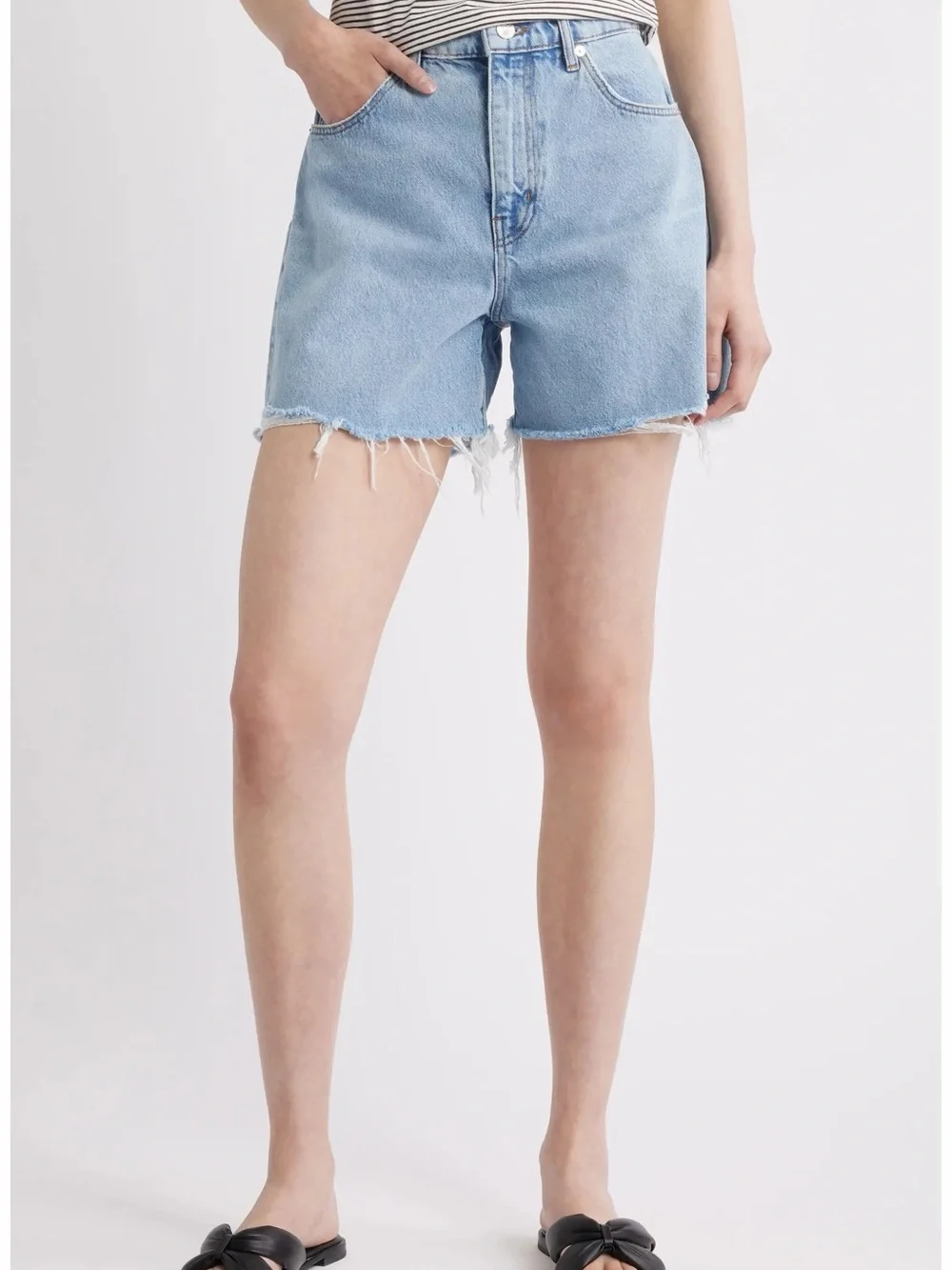 FRAME Denim The Easy Cutoff Shorts in Swindle